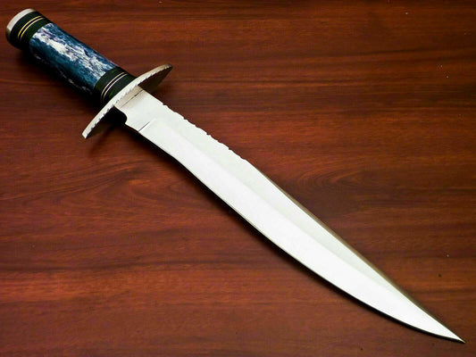 Amazing Custom Handmade D2 Steel Hunting Knife |Sheath Stained Camel Bone Handle - SUSA KNIVES