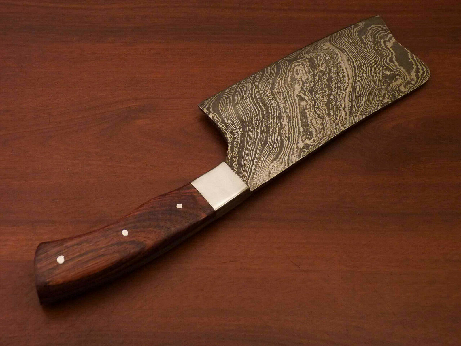Rody Stan CUSTOM HAND MADE DAMASCUS STEEL FULL TANG CHOPPER - SUSA KNIVES