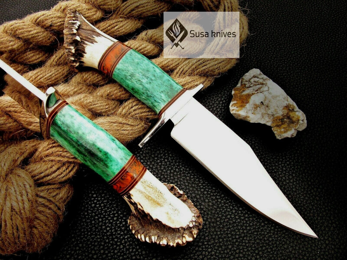 CUSTOM MADE, MIRROR POLISHED 440 C ,OUTDOOR JUNGLE HUNTING / FIGHTING CLAW KNIFE - SUSA KNIVES