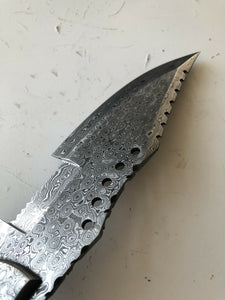 HAND FORGED DAMASCUS STEEL Hunting Tracker Knife w/ Damascus Handle - SUSA KNIVES