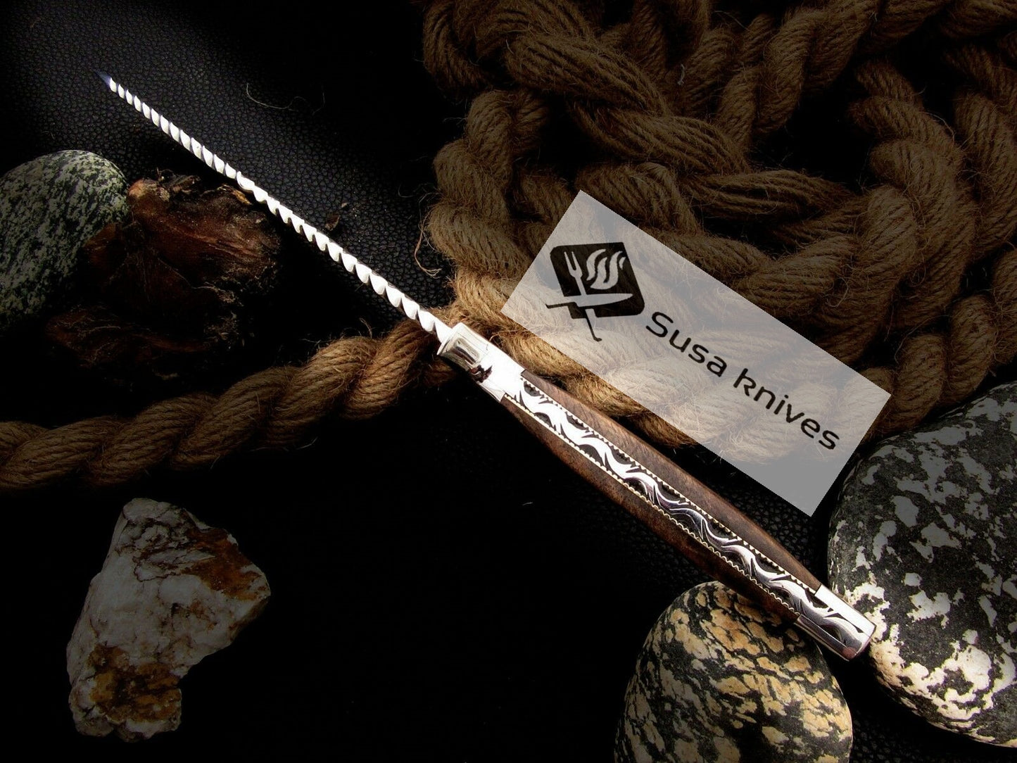 CUSTOM MADE, 440 C ,OUTDOOR JUNGLE HUNTING SURVIVAL FIGHTING CLAW BOWIE KNIFE - SUSA KNIVES