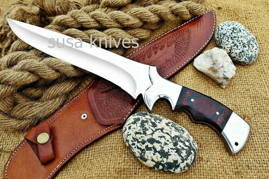 Custom handmade D2 Stainless Steel Hunting Bowie Knife - SUSA KNIVES