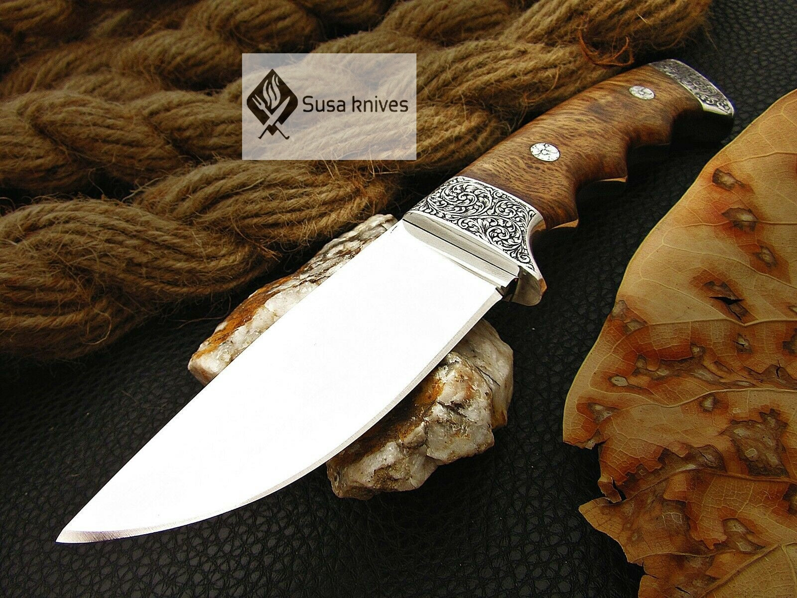 HANDMADE OUTCLASS ENGRAVED, HUNTING/FIGHTING CLAW KNIFE - SUSA KNIVES