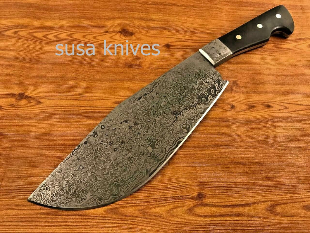 Custom Made Hand Forged Damascus Steel Bowie Knife - SUSA KNIVES