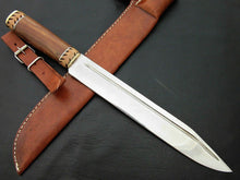 Load image into Gallery viewer, Amazing Custom Handmade D2 Steel Hunting Knife &quot; Natural Rose Wood Handle - SUSA KNIVES
