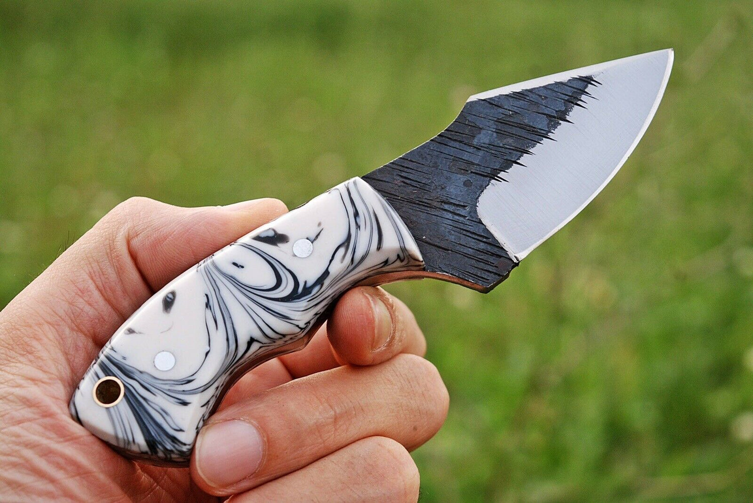 Custom hand Forged Railroad Spike Carbon Steel Fixed Blade Knife Q - SUSA KNIVES