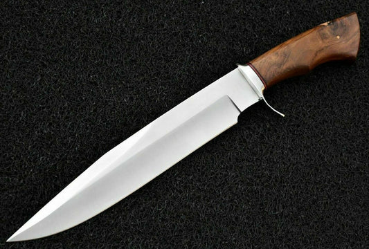 Beautiful Custom Handmade D2 Steel Hunting Knife | Sheath Natural Wood Handle - SUSA KNIVES