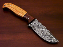 Load image into Gallery viewer, AWESOME CUSTOM HAND MADE DAMASCUS STEEL FULL TANG KNIFE-HARD WOOD - SUSA KNIVES
