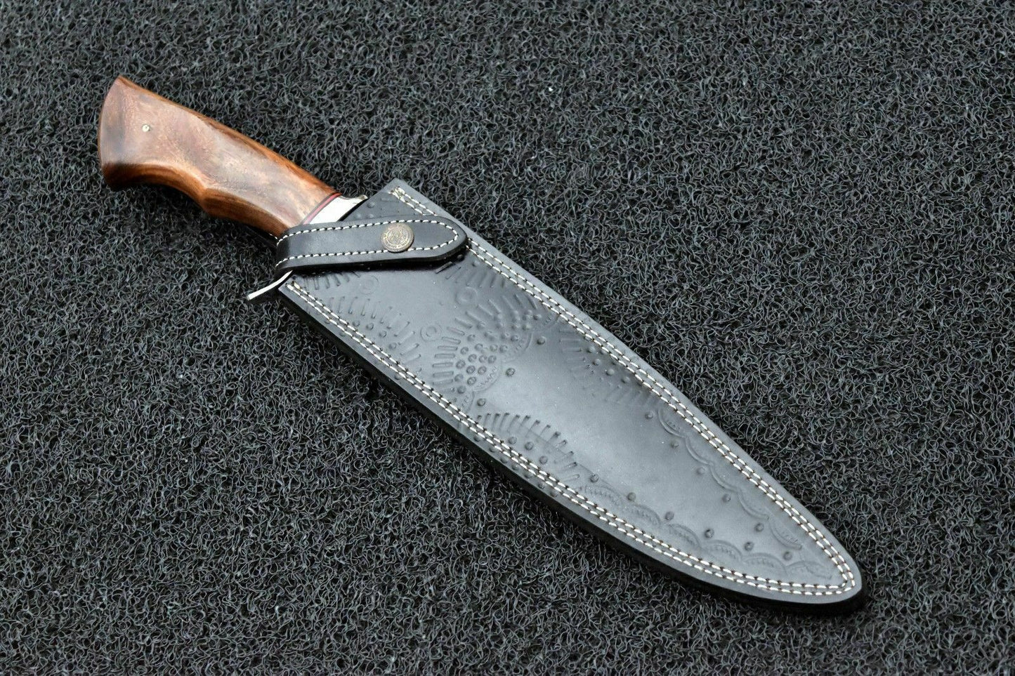 Beautiful Custom Handmade D2 Steel Hunting Knife | Sheath Natural Wood Handle - SUSA KNIVES