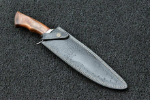 Load image into Gallery viewer, Beautiful Custom Handmade D2 Steel Hunting Knife | Sheath Natural Wood Handle - SUSA KNIVES

