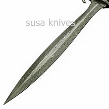 Load image into Gallery viewer, Beautiful Custom Handmade Damascus Steel Sword [Sheath] Stag Horn Handle - SUSA KNIVES
