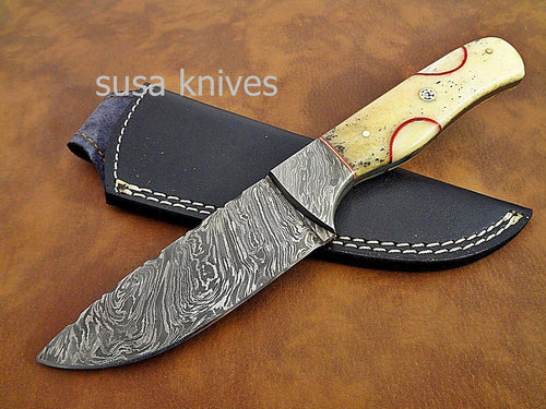 Custom hand crafted Damascus steel Moqen,s Bone lover Knife (Special Sale) - SUSA KNIVES