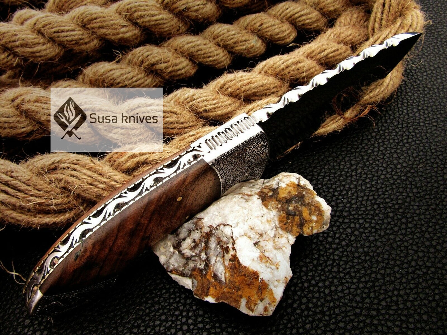 HANDMADE ENGRAVED OUTDOOR HUNTING / FIGHTING CLAW KNIFE - SUSA KNIVES