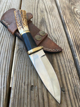 Load image into Gallery viewer, CUSTOM HAND FORGED D2 STEEL Hunting KNIFE W/ STAG HANDLE - SUSA KNIVES
