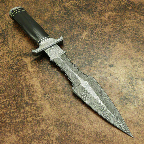 Amazing Custom Handmade Damascus Steel Dagger Knife 