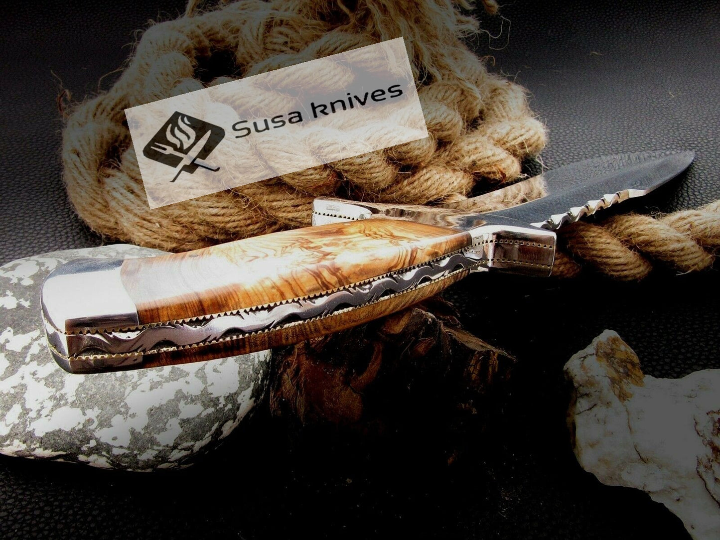 CUSTOM MADE, 440 C ,OUTDOOR JUNGLE HUNTING SURVIVAL FIGHTING CLAW BOWIE KNIFE - SUSA KNIVES