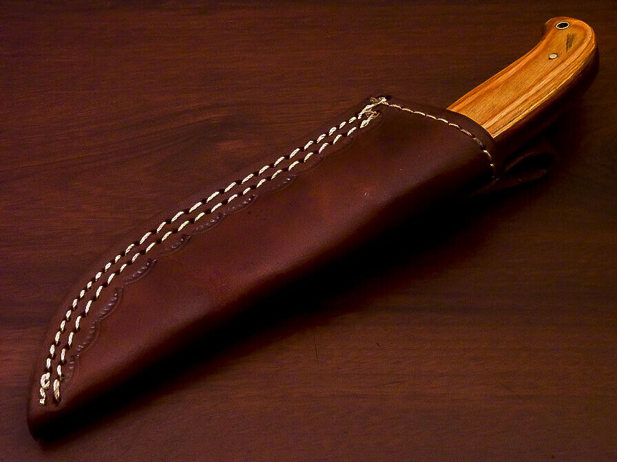 AWESOME CUSTOM HAND MADE DAMASCUS STEEL FULL TANG KNIFE-HARD WOOD - SUSA KNIVES