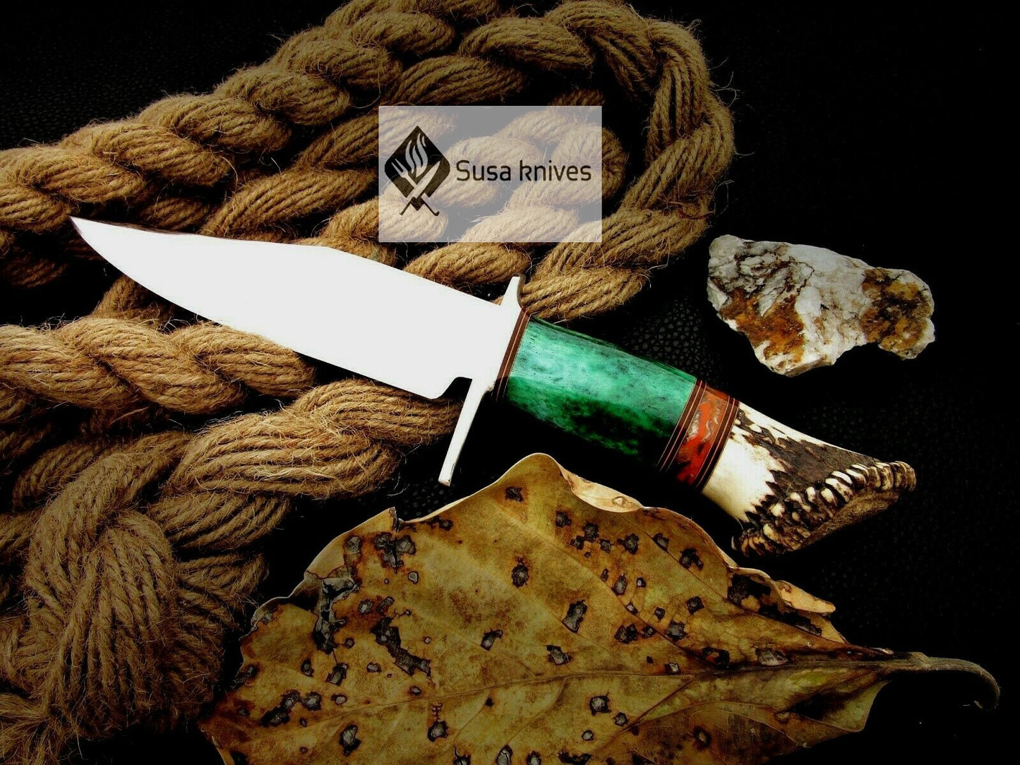 CUSTOM MADE, MIRROR POLISHED 440 C ,OUTDOOR JUNGLE HUNTING / FIGHTING CLAW KNIFE - SUSA KNIVES