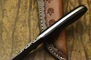 CUSTOM HANDMADE DAMASCUS HUNTING SKINNING BLADE HUNTER CAMPING FULL TANG KNIFE - SUSA KNIVES