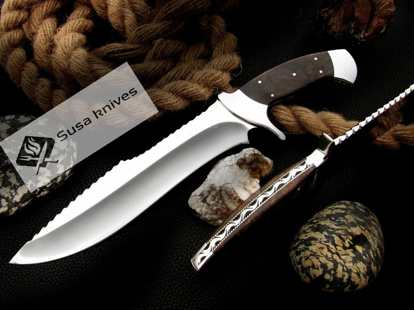 CUSTOM MADE, 440 C ,OUTDOOR JUNGLE HUNTING SURVIVAL FIGHTING CLAW BOWIE KNIFE - SUSA KNIVES