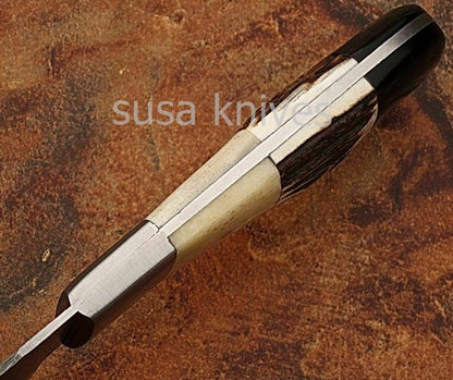 CUSTOM MADE DAMASCUS BLADE KITCHEN KNIFE 8Pc's SET - SUSA KNIVES