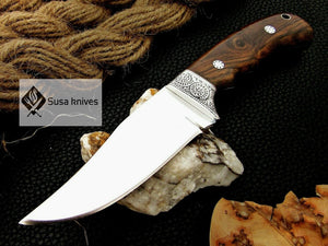 HANDMADE ENGRAVED, HUNTING/FIGHTING KNIFE  440C MIRROR POLISHED - SUSA KNIVES