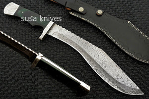 Custom Handmade Damascus Kukri Knife - SUSA KNIVES