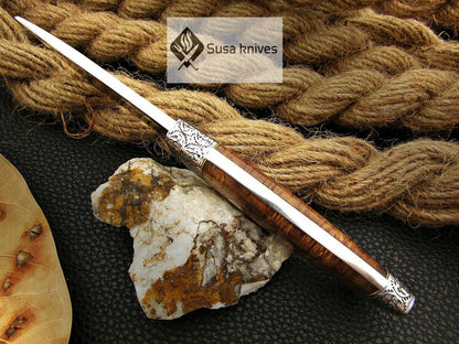 HANDMADE OUTCLASS ENGRAVED, HUNTING/FIGHTING CLAW KNIFE 440C MIRROR POLISHED - SUSA KNIVES